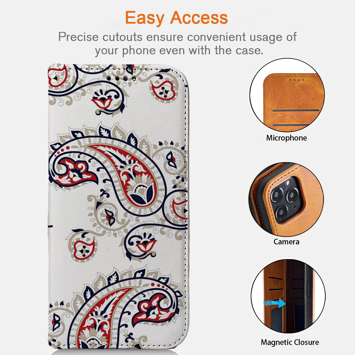 Paisley iPhone Leather Case