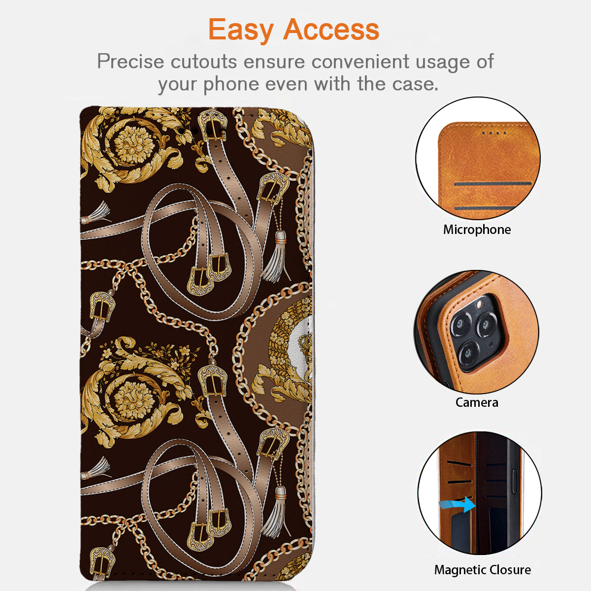 Luxury Printing iPhone Leather Case