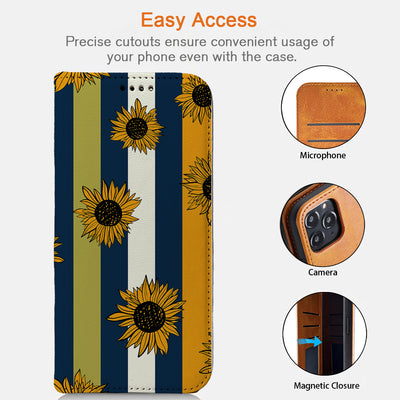 Sunflower iPhone Leather Case