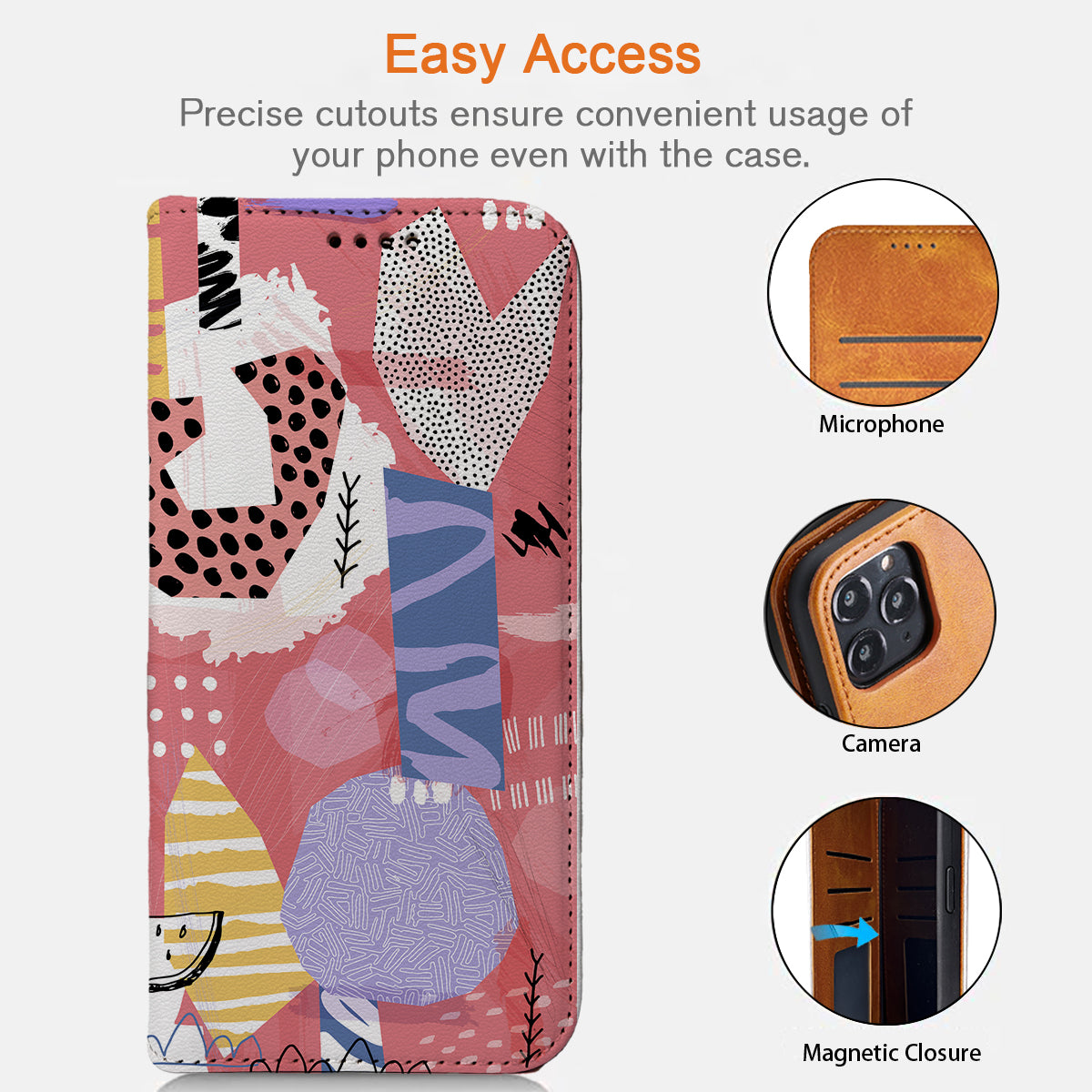 Abstract Art iPhone Leather Case