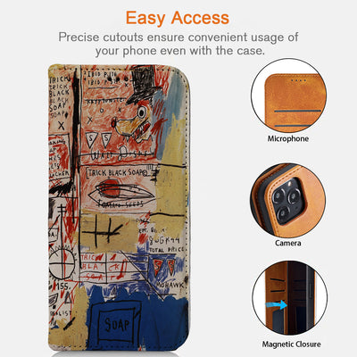 Basquiat iPhone Leather Case