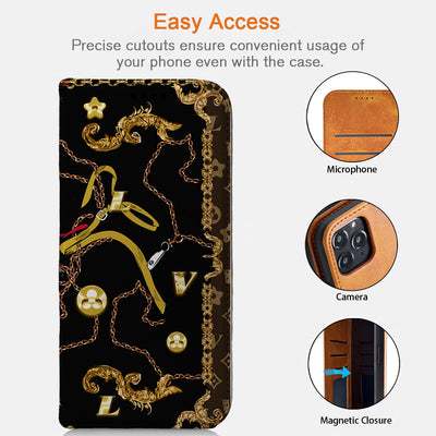 Luxury Printing iPhone Leather Case