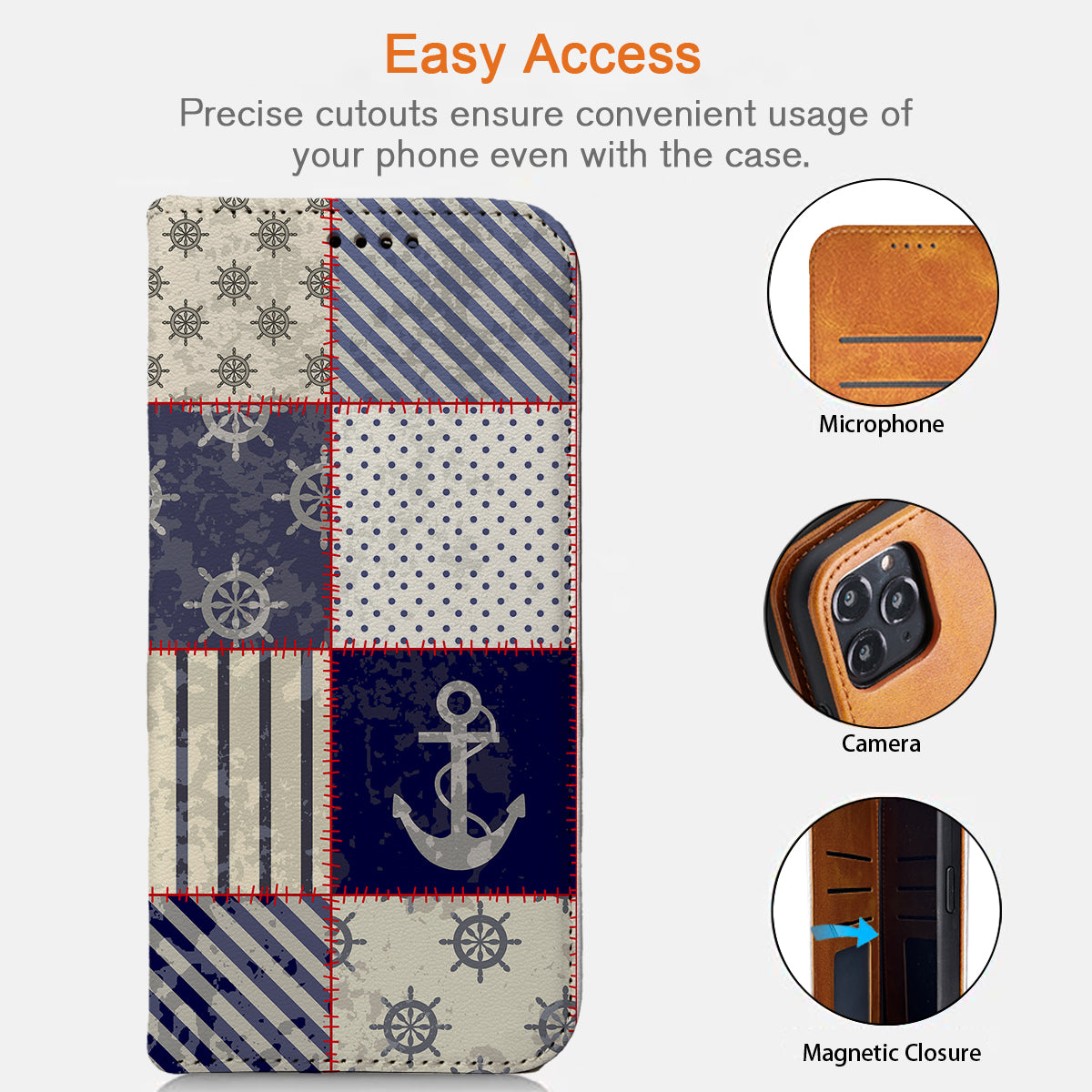 Nautical iPhone Leather Case