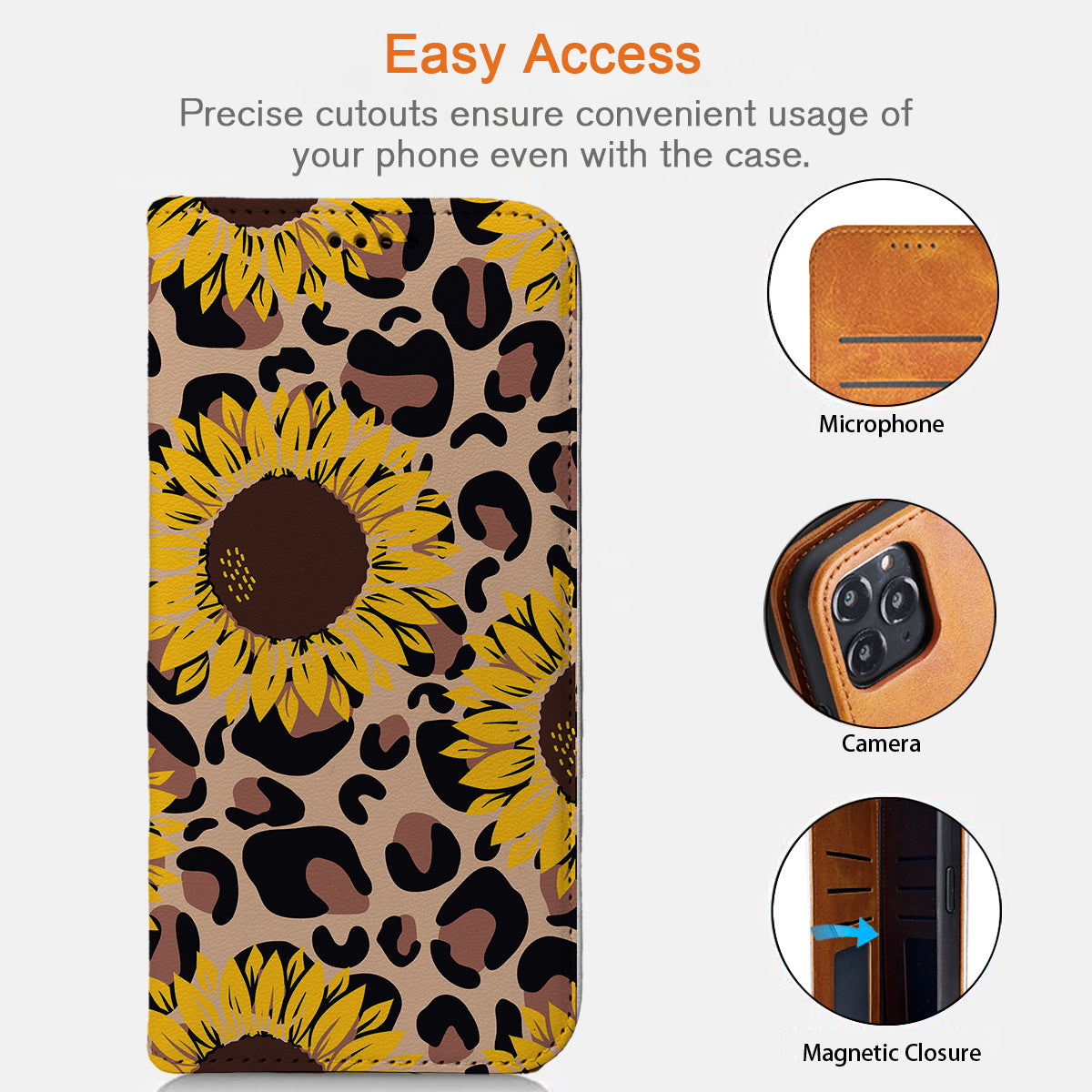 Sunflower iPhone Leather Case