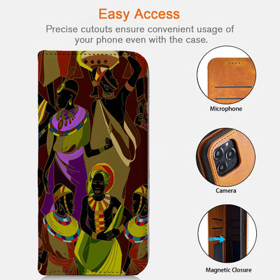 African Tribe iPhone Leather Case