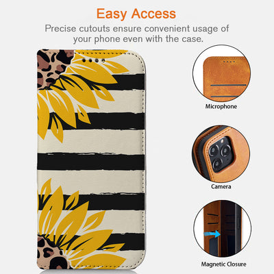 Sunflower iPhone Leather Case