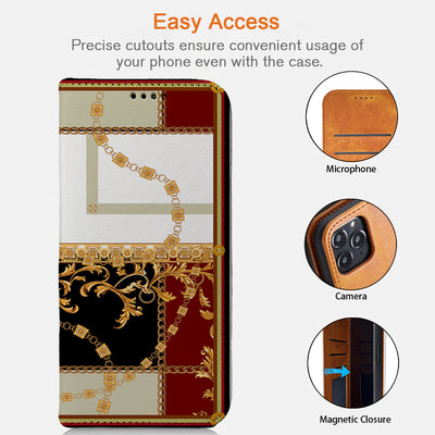 Luxury Printing iPhone Leather Case