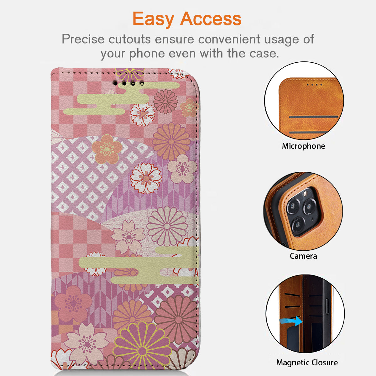 Cherry Blossoms iPhone Leather Case