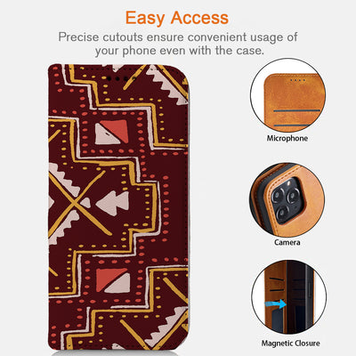 Aztec Pattern iPhone Leather Case