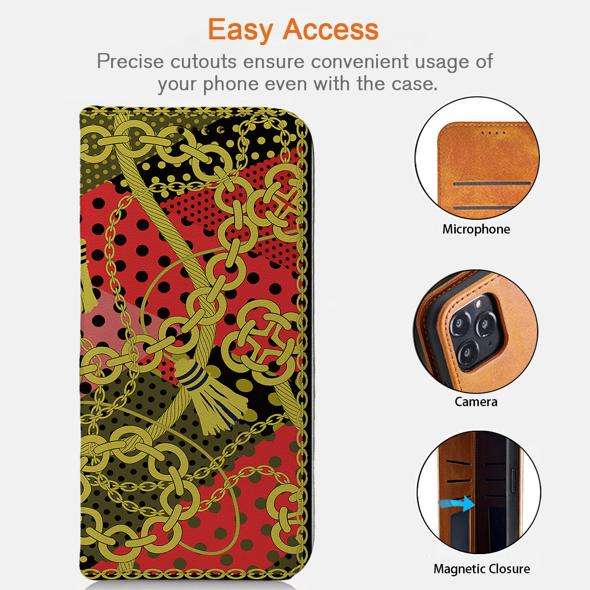 Luxury Printing iPhone Leather Case