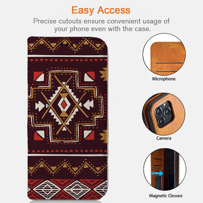 Aztec Pattern iPhone Leather Case