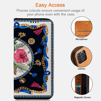 Luxury Printing iPhone Leather Case