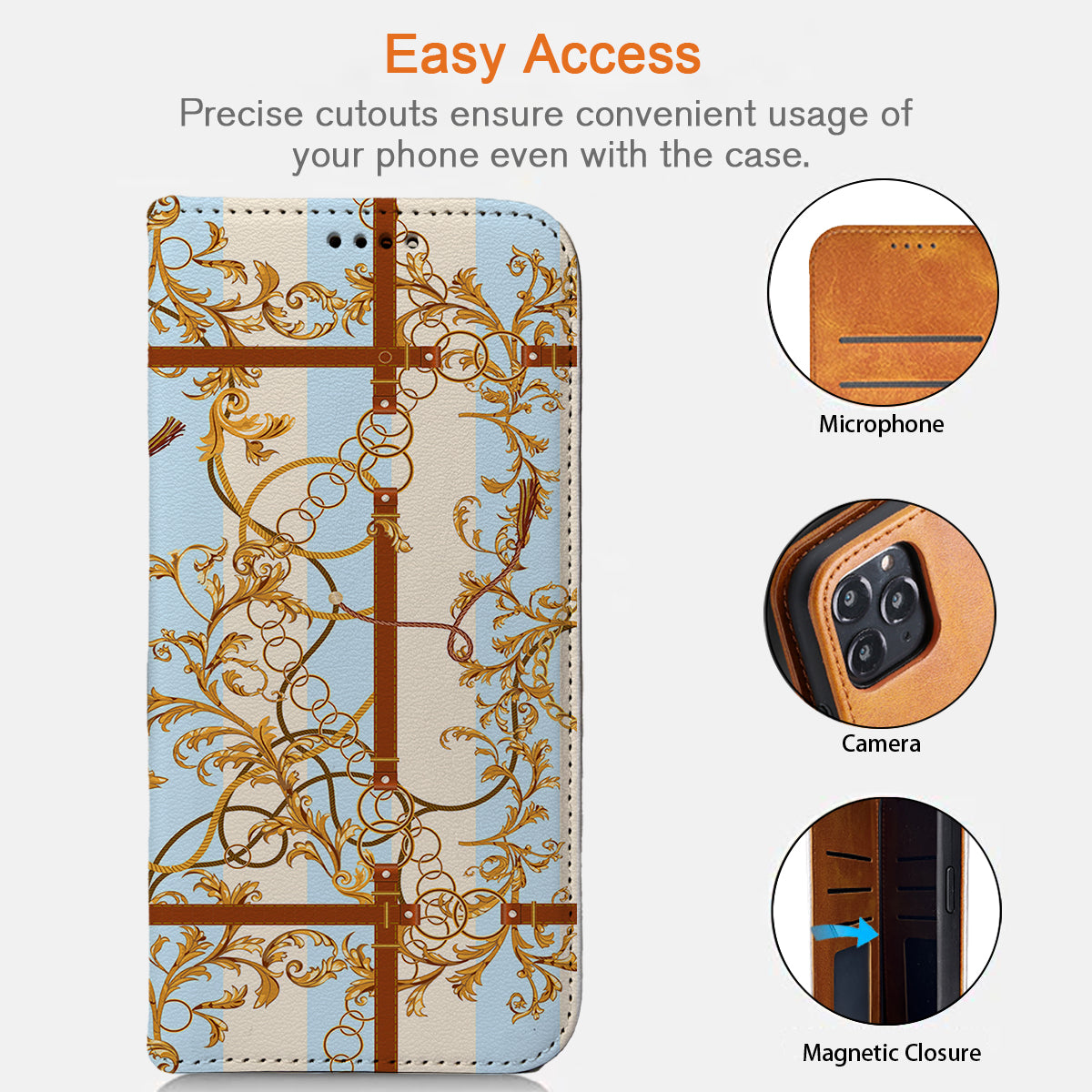 Luxury Printing iPhone Leather Case