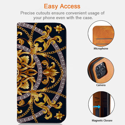 Luxury Printing iPhone Leather Case