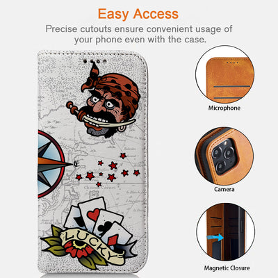 Tattoo Lucky iPhone Leather Case