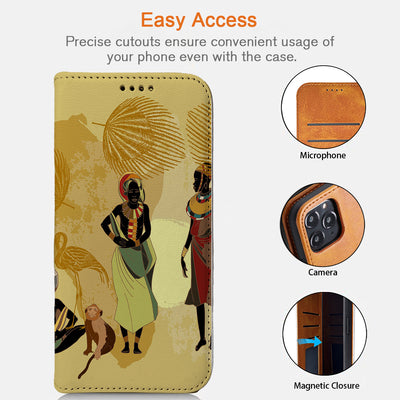 African Tribe iPhone Leather Case