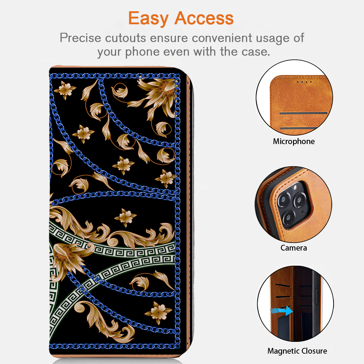 Luxury Printing iPhone Leather Case