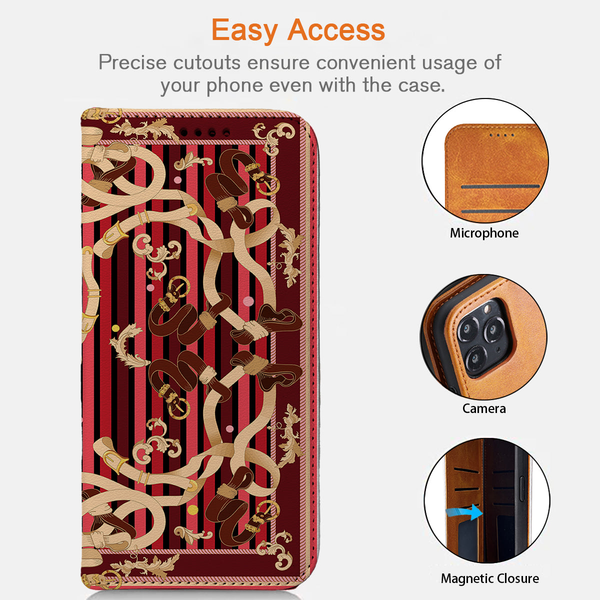 Luxury Printing iPhone Leather Case