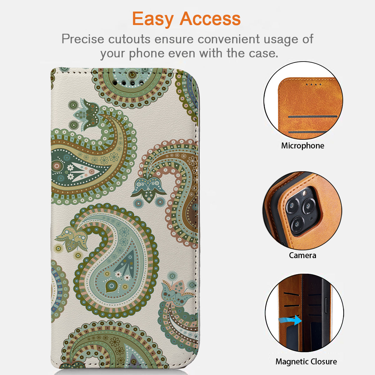 Paisley iPhone Leather Case