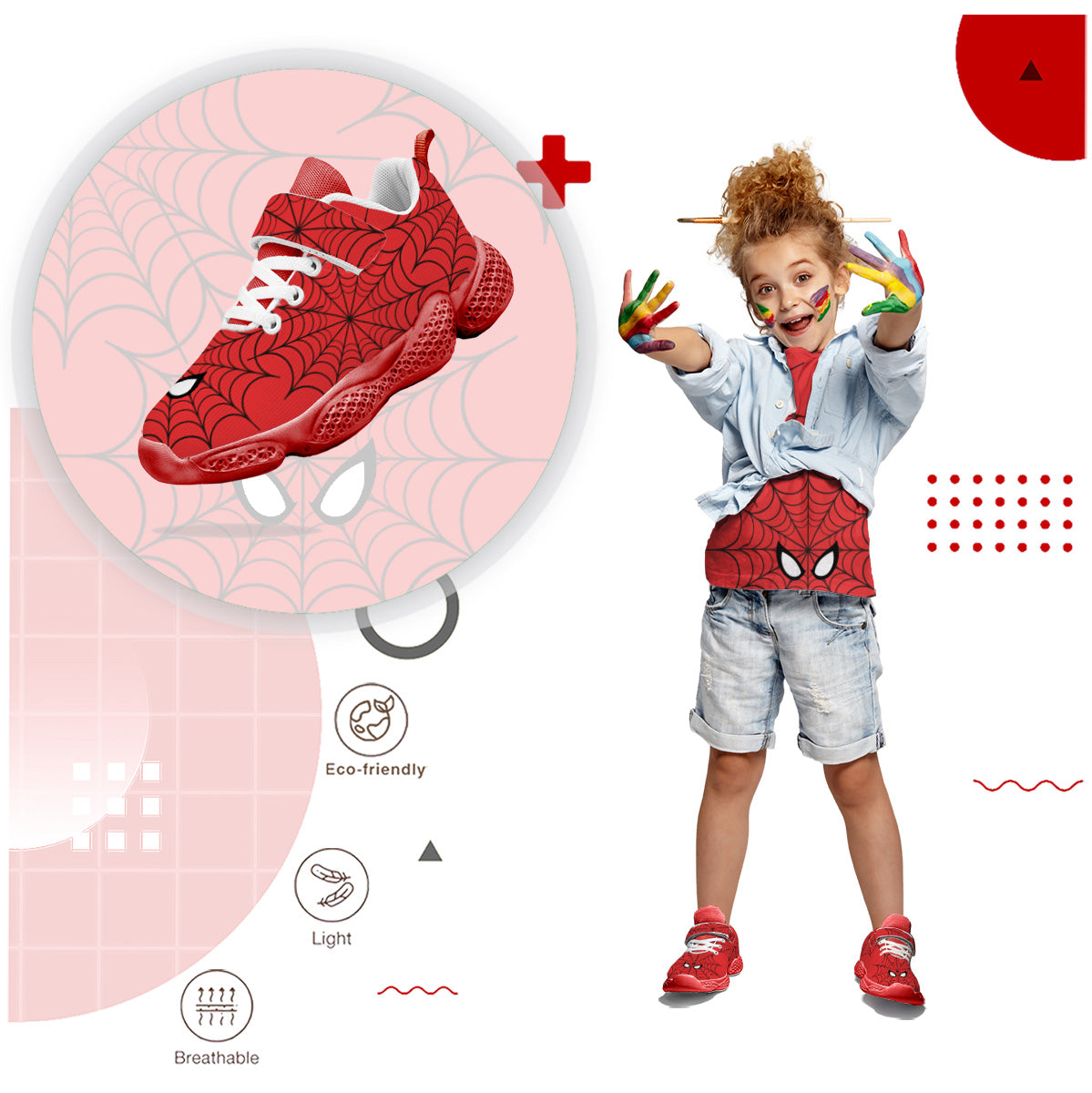 Spider Web Kids Running Shoes