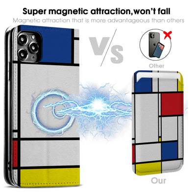 Mondrian iPhone Leather Case