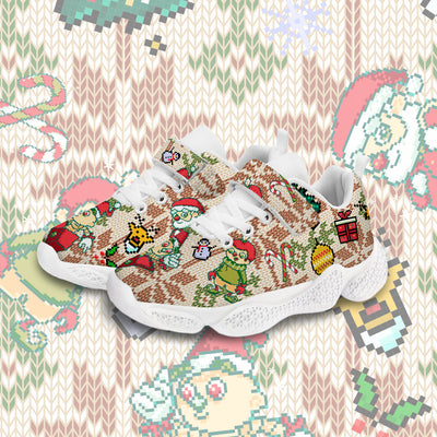 Pixel Christmas Santa Claus Kids Running Shoes