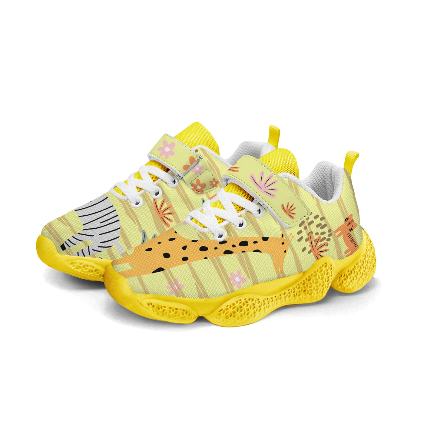 Zebra And Giraffe Kids Running Shoes