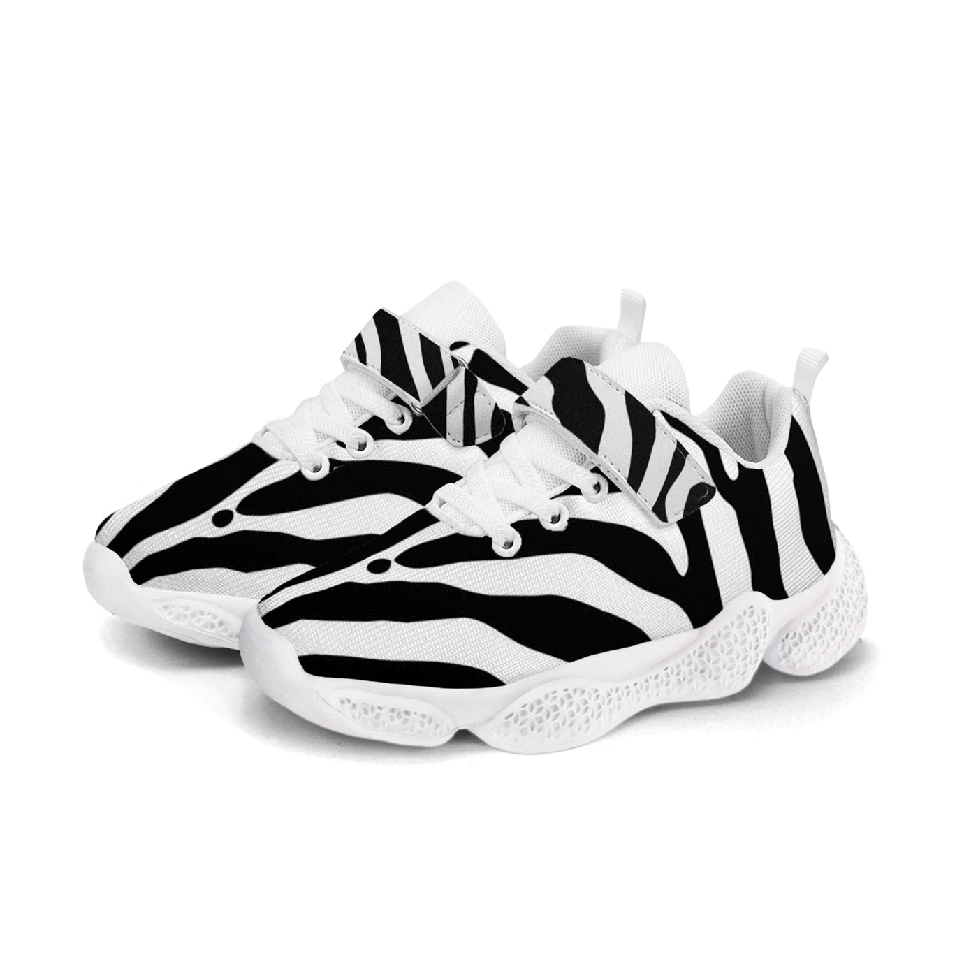 Zebra Print Kids Running Shoes