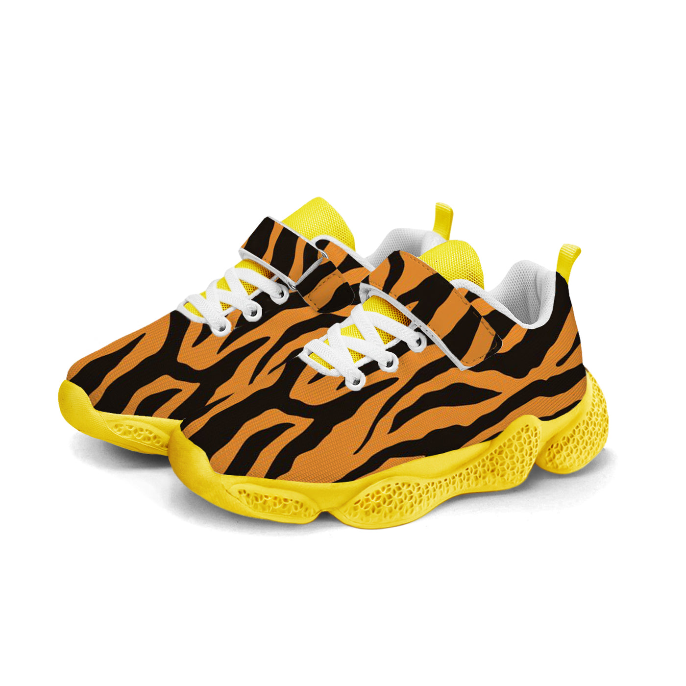 Tiger Print Kids Running Shoes