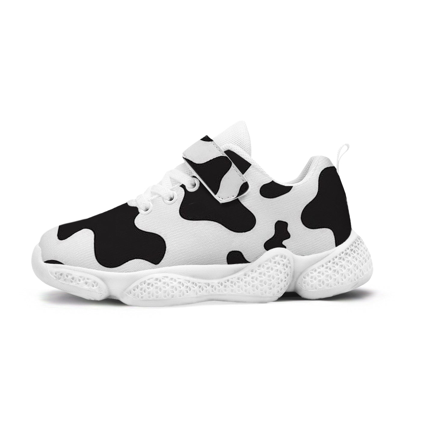 Cow Print Kids Running Shoes