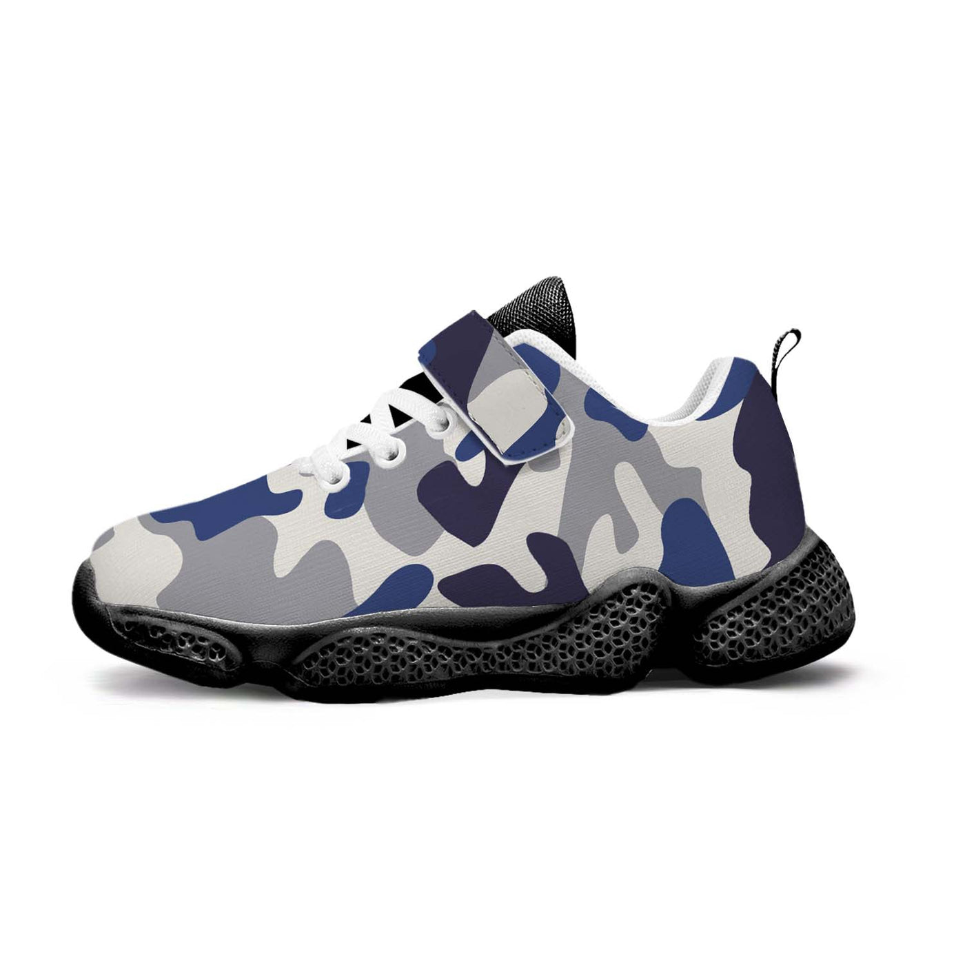 Blue Camouflage Kids Running Shoes