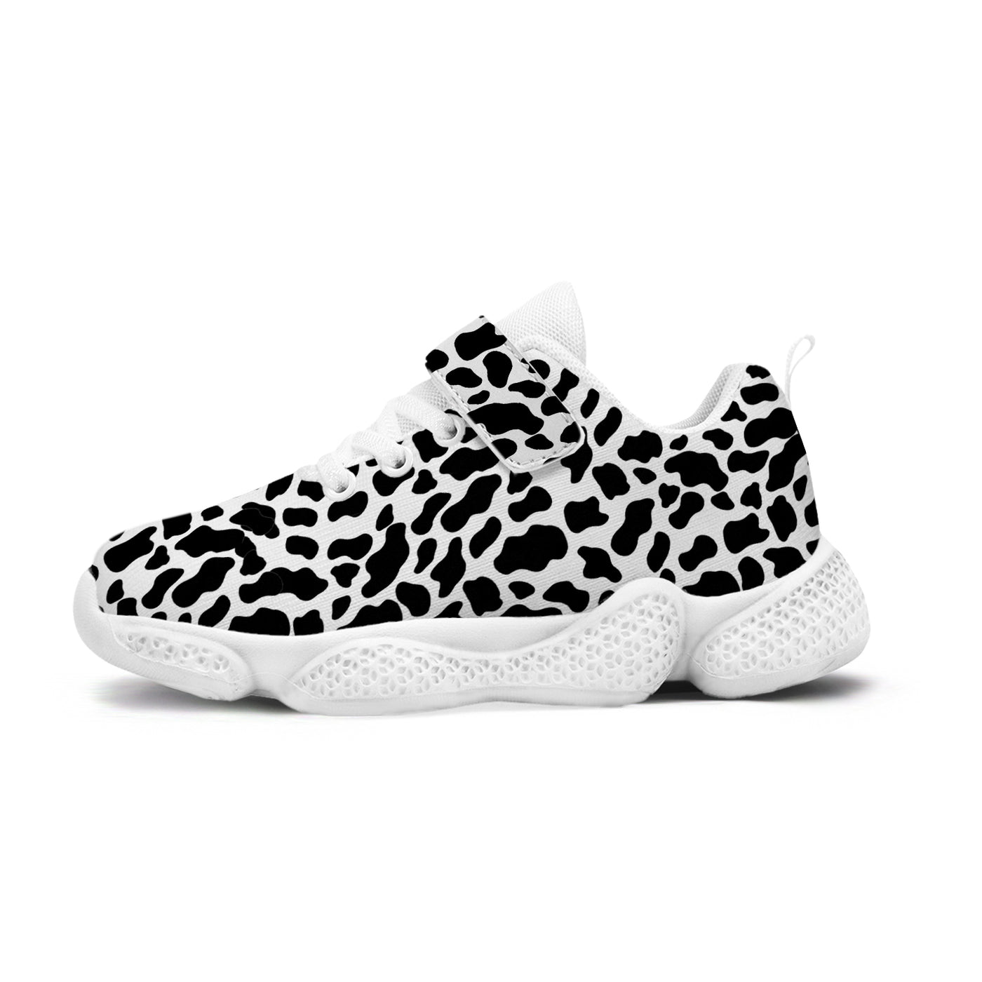 Cow Print Kids Running Shoes