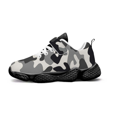 Black Camouflage Kids Running Shoes