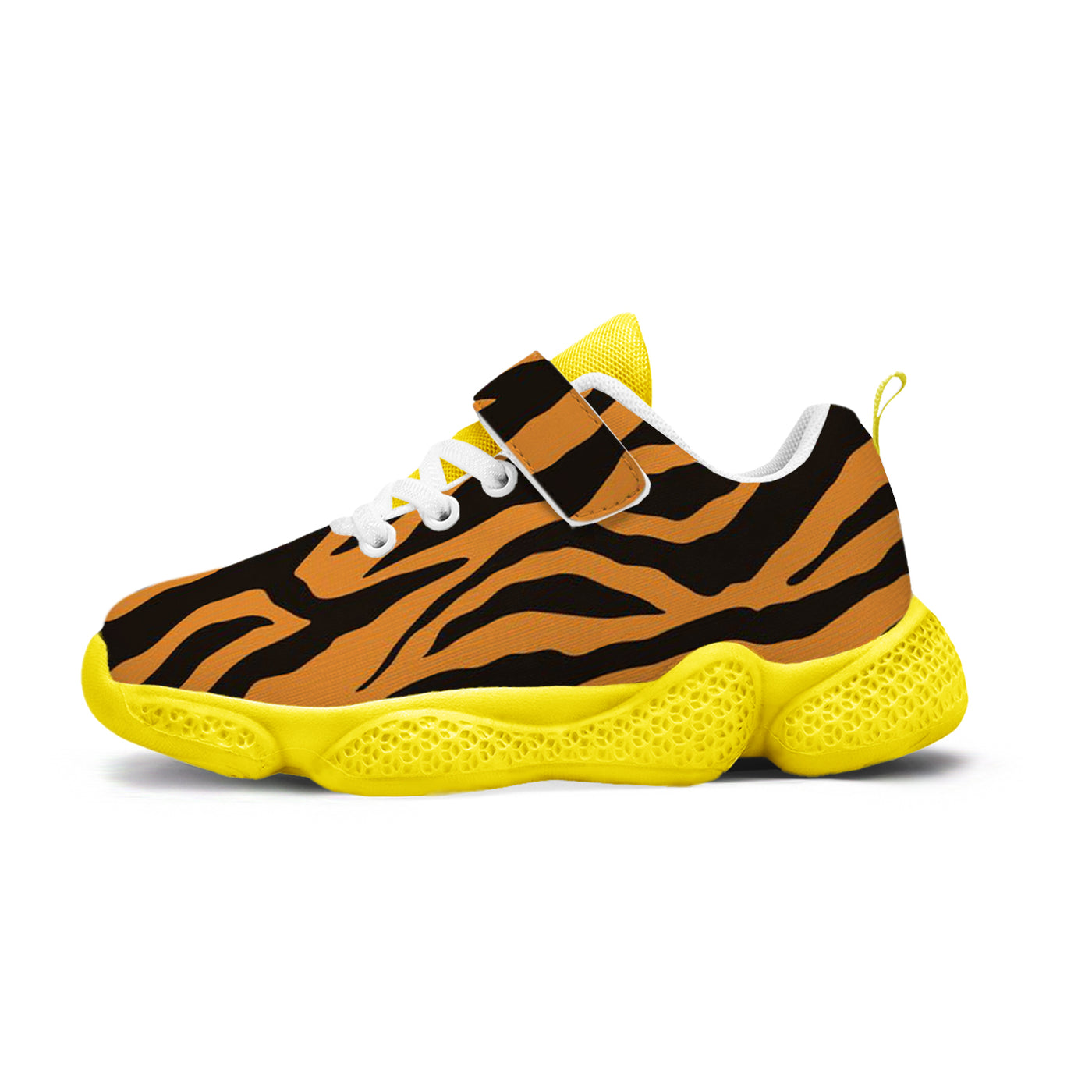 Tiger Print Kids Running Shoes