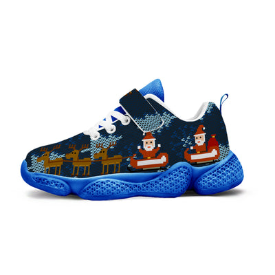 Pixel Christmas Santa Claus Kids Running Shoes