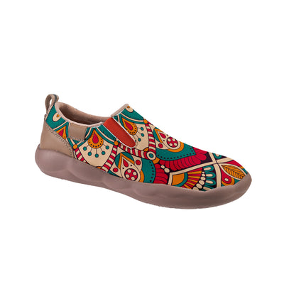 Ethnic Mandala Flower Slip On