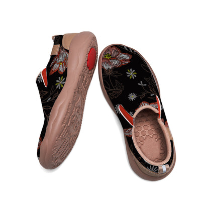 Embroidery Style Flower Slip On