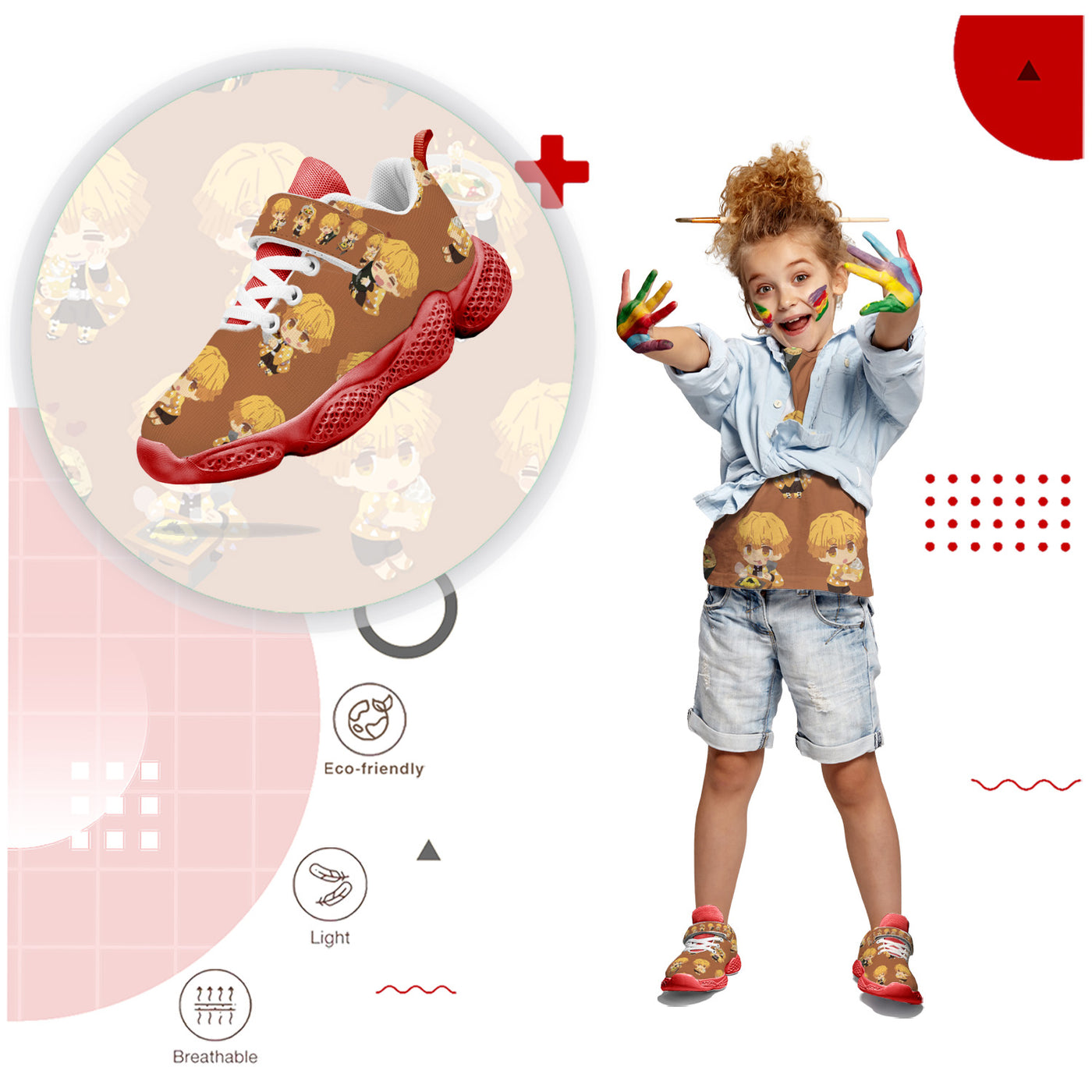 Zenitsu Agatsuma Kids Running Shoes